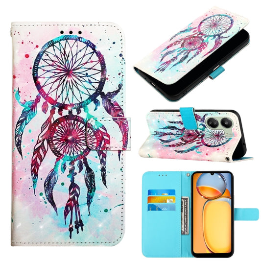 For Xiaomi Redmi 13C 3D Painting Horizontal Flip Leather Phone Case(Color Drop Wind Chimes) - Xiaomi Cases by buy2fix | Online Shopping UK | buy2fix