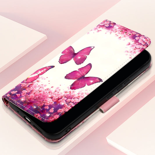 For Xiaomi Redmi Note 13 Pro 4G Global 3D Painting Horizontal Flip Leather Phone Case(Rose Butterfly) - Xiaomi Cases by buy2fix | Online Shopping UK | buy2fix