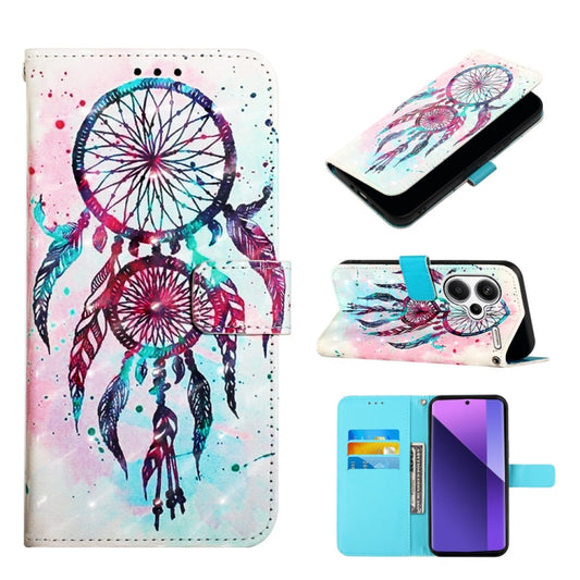 For Xiaomi Redmi Note 13 Pro+ 5G 3D Painting Horizontal Flip Leather Phone Case(Color Drop Wind Chimes) - Xiaomi Cases by buy2fix | Online Shopping UK | buy2fix