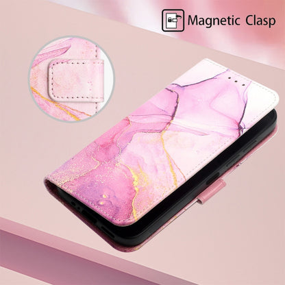 For Motorola Moto G Power 5G 2024 PT003 Marble Pattern Flip Leather Phone Case(Pink Purple Gold) by buy2fix