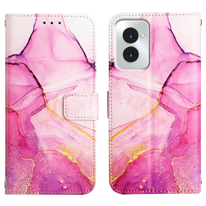 For Motorola Moto G Power 5G 2024 PT003 Marble Pattern Flip Leather Phone Case(Pink Purple Gold) by buy2fix