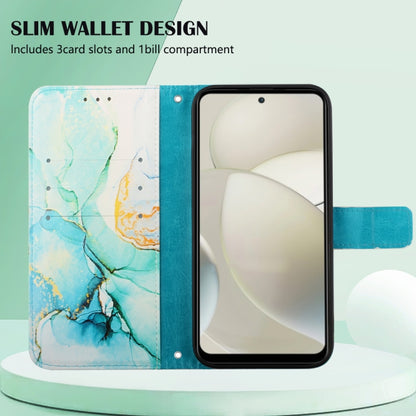 For Motorola Moto G Power 5G 2024 PT003 Marble Pattern Flip Leather Phone Case(Green) by buy2fix