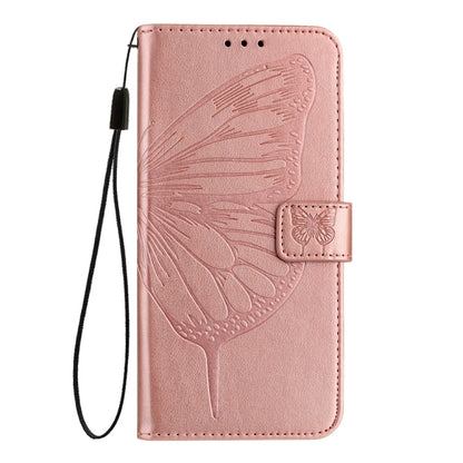 For Xiaomi Redmi K70 / K70 Pro Embossed Butterfly Leather Phone Case(Rose Gold) - Xiaomi Cases by buy2fix | Online Shopping UK | buy2fix