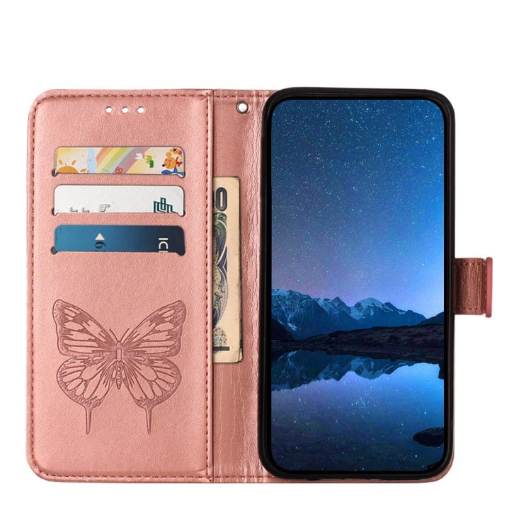 For Xiaomi Redmi K70 / K70 Pro Embossed Butterfly Leather Phone Case(Rose Gold) - Xiaomi Cases by buy2fix | Online Shopping UK | buy2fix