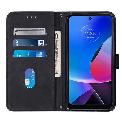 For Motorola Moto G Play 4G 2024 Crossbody 3D Embossed Flip Leather Phone Case(Black) by buy2fix