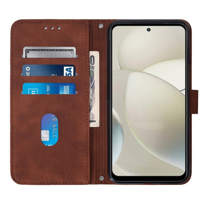 For Motorola Moto G Power 5G 2024 Crossbody 3D Embossed Flip Leather Phone Case(Brown) by buy2fix