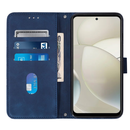 For Motorola Moto G Power 5G 2024 Crossbody 3D Embossed Flip Leather Phone Case(Blue) by buy2fix