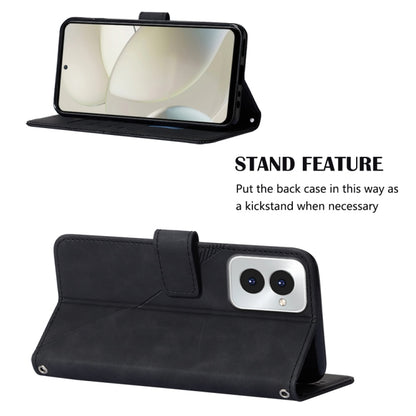 For Motorola Moto G Power 5G 2024 Crossbody 3D Embossed Flip Leather Phone Case(Black) by buy2fix