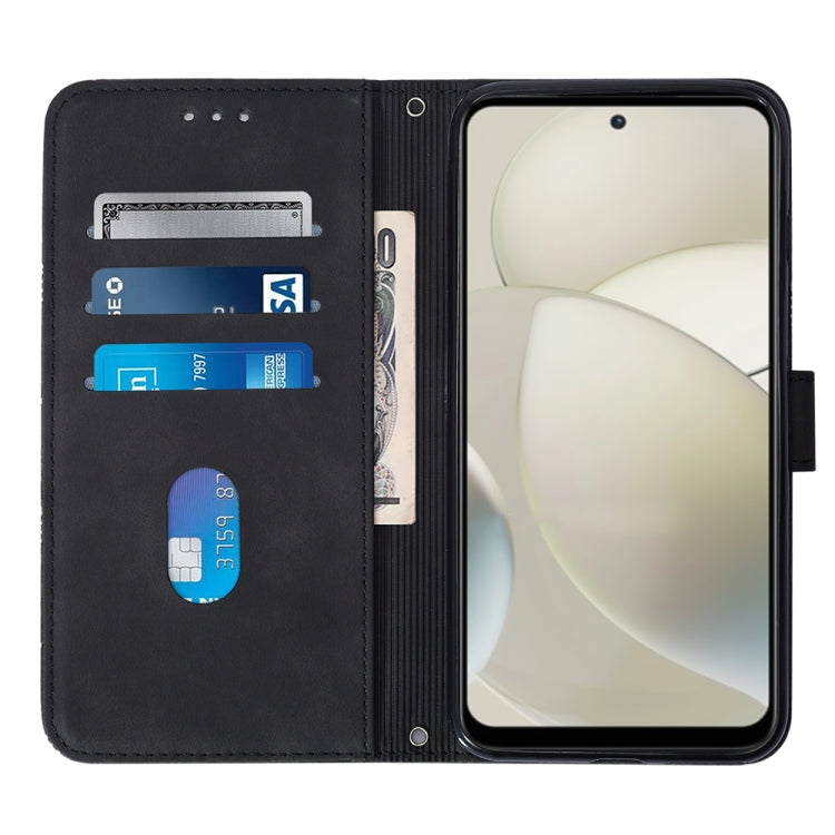 For Motorola Moto G Power 5G 2024 Crossbody 3D Embossed Flip Leather Phone Case(Black) by buy2fix