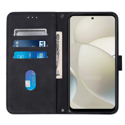 For Motorola Moto G Power 5G 2024 Crossbody 3D Embossed Flip Leather Phone Case(Black) by buy2fix