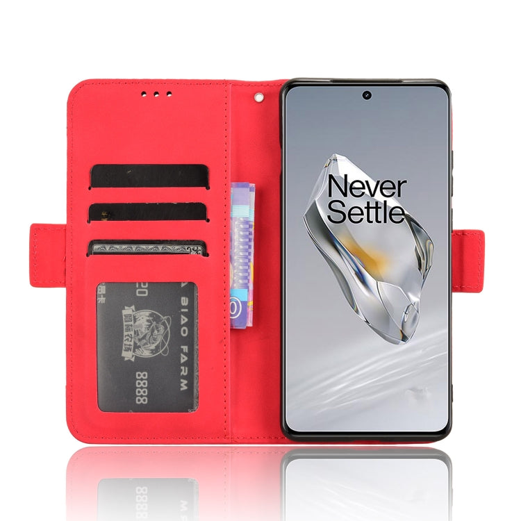 For OnePlus 12 Skin Feel Calf Texture Card Slots Leather Phone Case(Red) - OnePlus Cases by buy2fix | Online Shopping UK | buy2fix