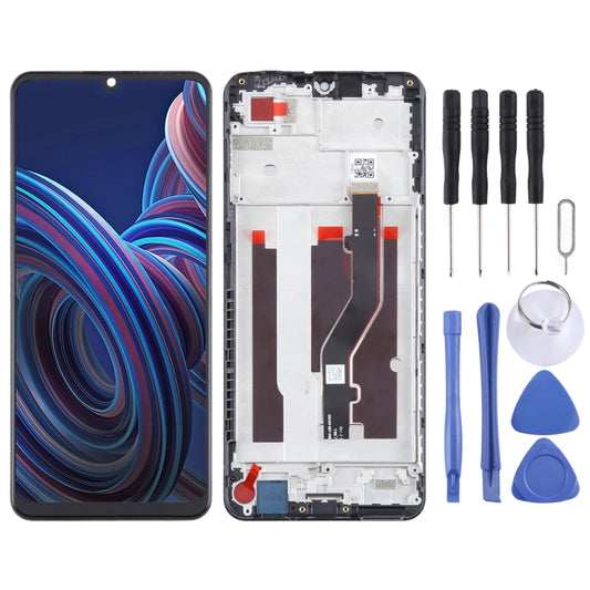 For ZTE Blade A72 4G A7040 LCD Screen Digitizer Full Assembly with Frame - For ZTE by buy2fix | Online Shopping UK | buy2fix