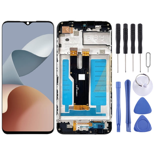 For ZTE Blade A73 4G 7060 LCD Screen Digitizer Full Assembly with Frame - For ZTE by buy2fix | Online Shopping UK | buy2fix