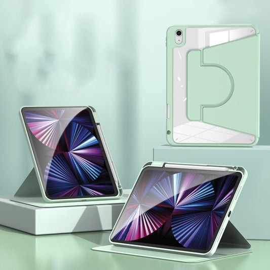 For iPad Pro 11 2022 / 2020 / 2021 / 2018 2 in 1 Acrylic Split Rotating Leather Tablet Case(Matcha Green) - iPad Pro 11 (2022/2021) Cases by buy2fix | Online Shopping UK | buy2fix