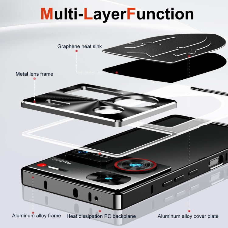 For ZTE nubia Z60 Ultra Metal Cooling Phone Case(Black) - ZTE Cases by buy2fix | Online Shopping UK | buy2fix