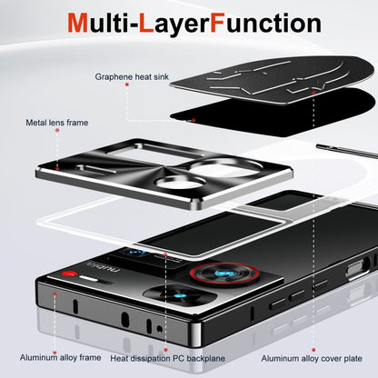 For ZTE nubia Z60 Ultra Metal Cooling Phone Case(Black) - ZTE Cases by buy2fix | Online Shopping UK | buy2fix