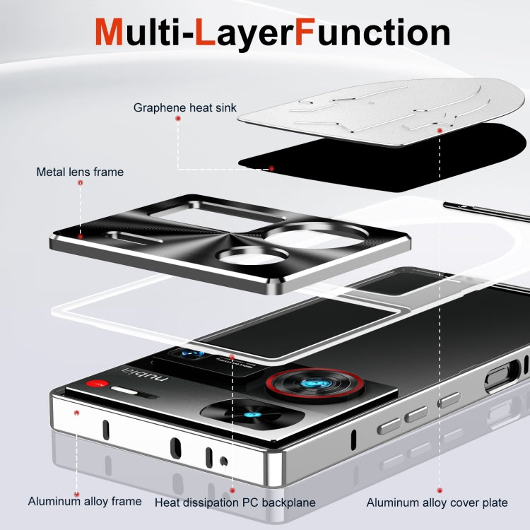For ZTE nubia Z60 Ultra Metal Cooling Phone Case(Silver) - ZTE Cases by buy2fix | Online Shopping UK | buy2fix