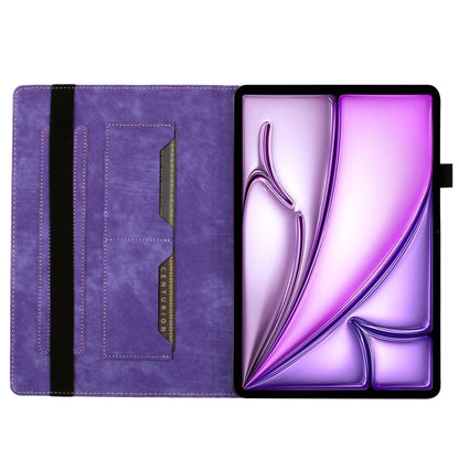 For iPad Air 11 2024 / Air 11 2025 Butterfly Cat Embossing Leather Tablet Case(Purple) - iPad Air 11 2025 / 2024 Cases by buy2fix | Online Shopping UK | buy2fix