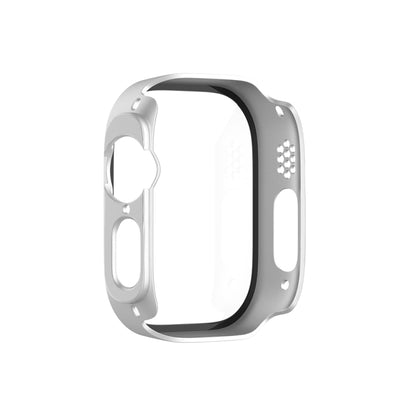 For Apple Watch Ultra 3 / 2 / 1 Ultra 49mm Painting PC Hybrid Tempered Film Integrated Watch Case(Silver) by buy2fix