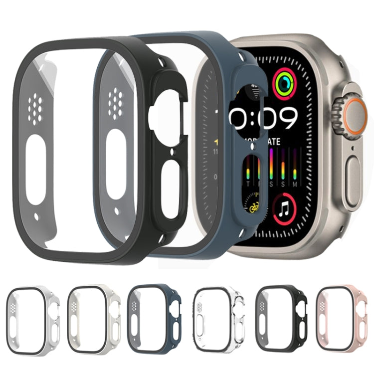 For Apple Watch Ultra 3 / 2 / 1 Ultra 49mm Painting PC Hybrid Tempered Film Integrated Watch Case(Transparent) by buy2fix
