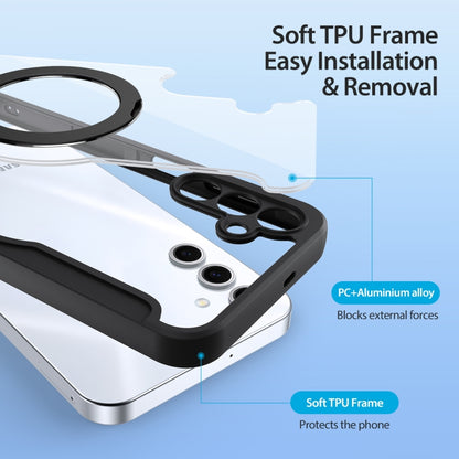 For Samsung Galaxy S25+ 5G DUX DUCIS Skin X Pro Series Magsafe Ring Holder Leather Phone Case(Black) by DUX DUCIS