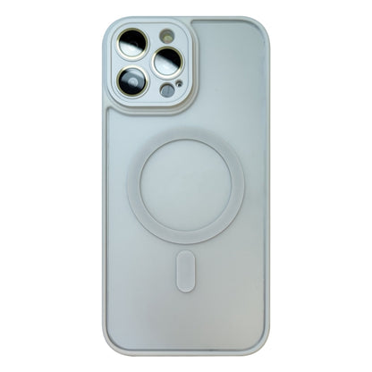 For iPhone 12 Pro Max Skin Feel MagSafe Phone Case with Lens Film(White) by buy2fix