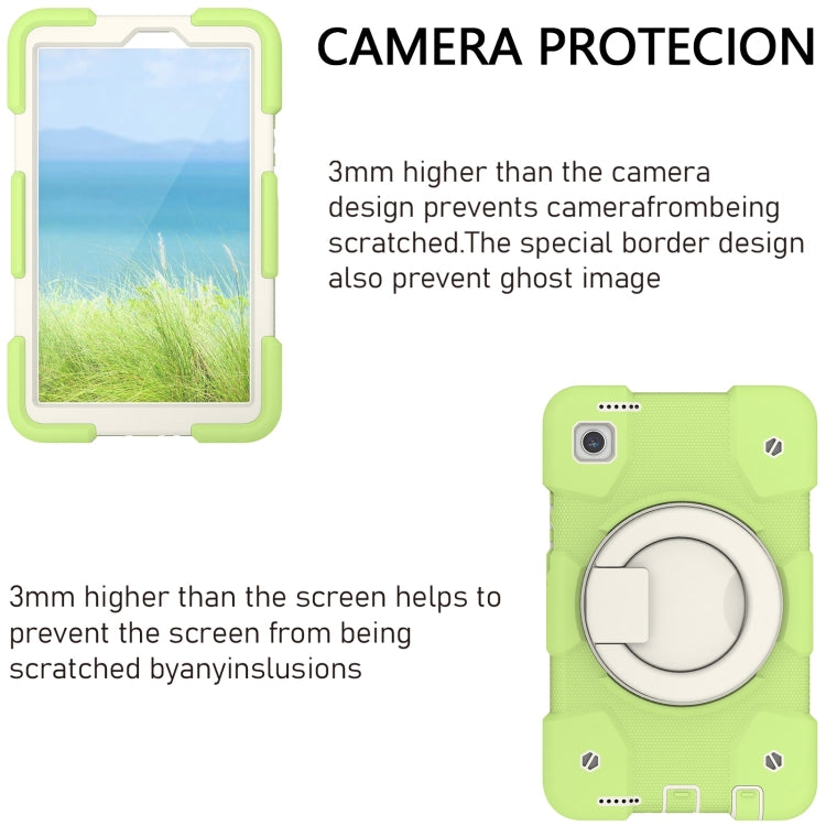 For Samsung Galaxy Tab A9 8.7 2023 Silicone Hybrid PC Tablet Case with Shoulders Strap(Green) - Galaxy Tab A9 by buy2fix | Online Shopping UK | buy2fix