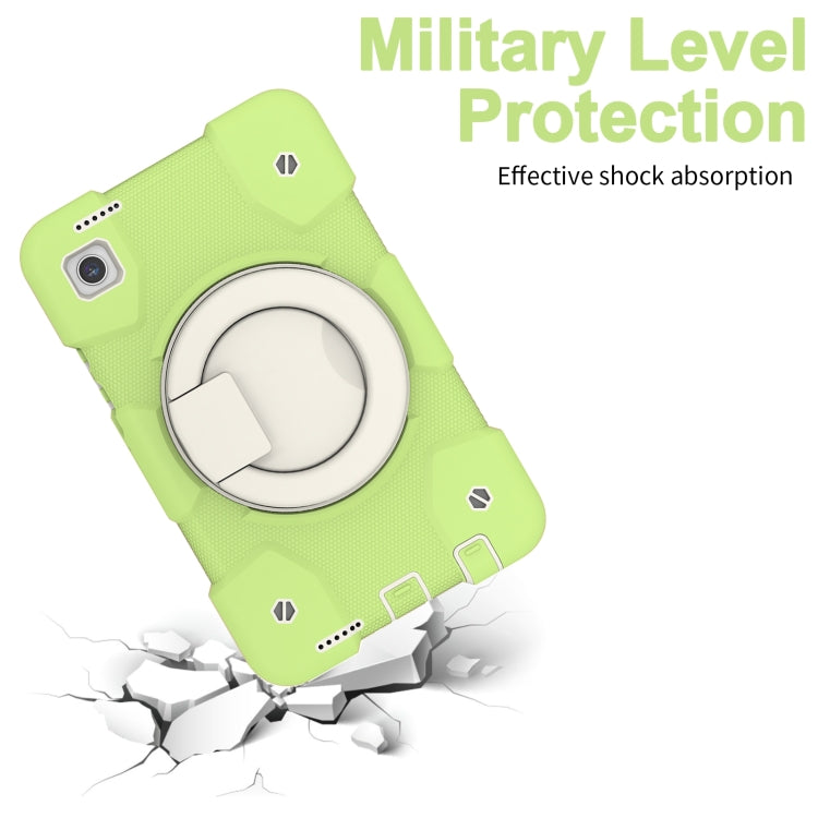 For Samsung Galaxy Tab A9 8.7 2023 Silicone Hybrid PC Tablet Case with Shoulders Strap(Green) - Galaxy Tab A9 by buy2fix | Online Shopping UK | buy2fix