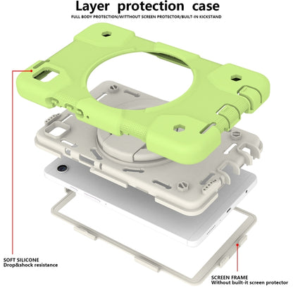 For Samsung Galaxy Tab A9 8.7 2023 Silicone Hybrid PC Tablet Case with Shoulders Strap(Green) - Galaxy Tab A9 by buy2fix | Online Shopping UK | buy2fix