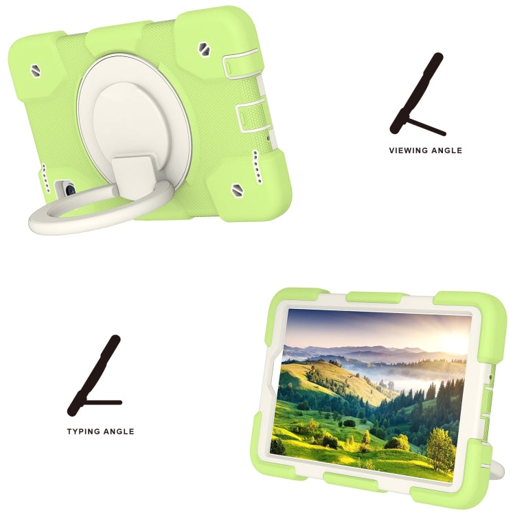 For Samsung Galaxy Tab A9 8.7 2023 Silicone Hybrid PC Tablet Case with Shoulders Strap(Green) - Galaxy Tab A9 by buy2fix | Online Shopping UK | buy2fix