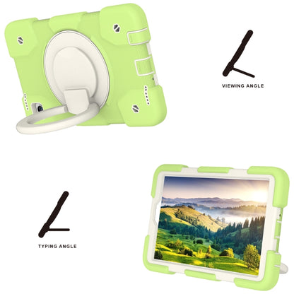 For Samsung Galaxy Tab A9 8.7 2023 Silicone Hybrid PC Tablet Case with Shoulders Strap(Green) - Galaxy Tab A9 by buy2fix | Online Shopping UK | buy2fix