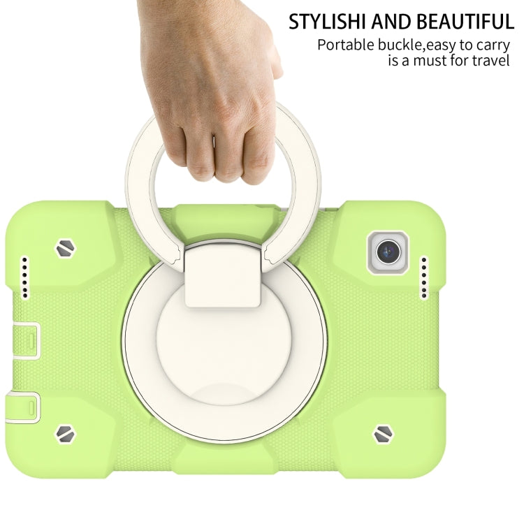 For Samsung Galaxy Tab A9 8.7 2023 Silicone Hybrid PC Tablet Case with Shoulders Strap(Green) - Galaxy Tab A9 by buy2fix | Online Shopping UK | buy2fix
