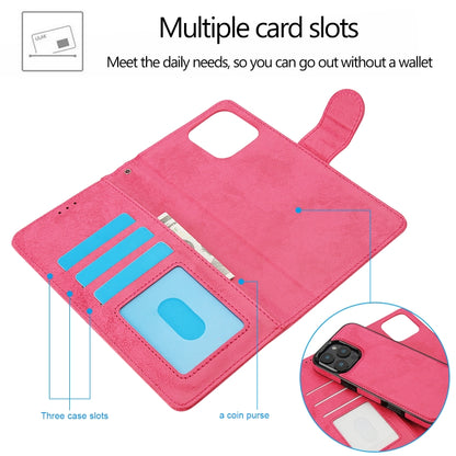 For iPhone 16 Pro Max 2 in 1 Detachable Phone Leather Case(Pink) - iPhone 16 Pro Max Cases by buy2fix | Online Shopping UK | buy2fix