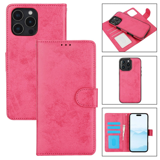 For iPhone 16 Pro Max 2 in 1 Detachable Phone Leather Case(Pink) - iPhone 16 Pro Max Cases by buy2fix | Online Shopping UK | buy2fix