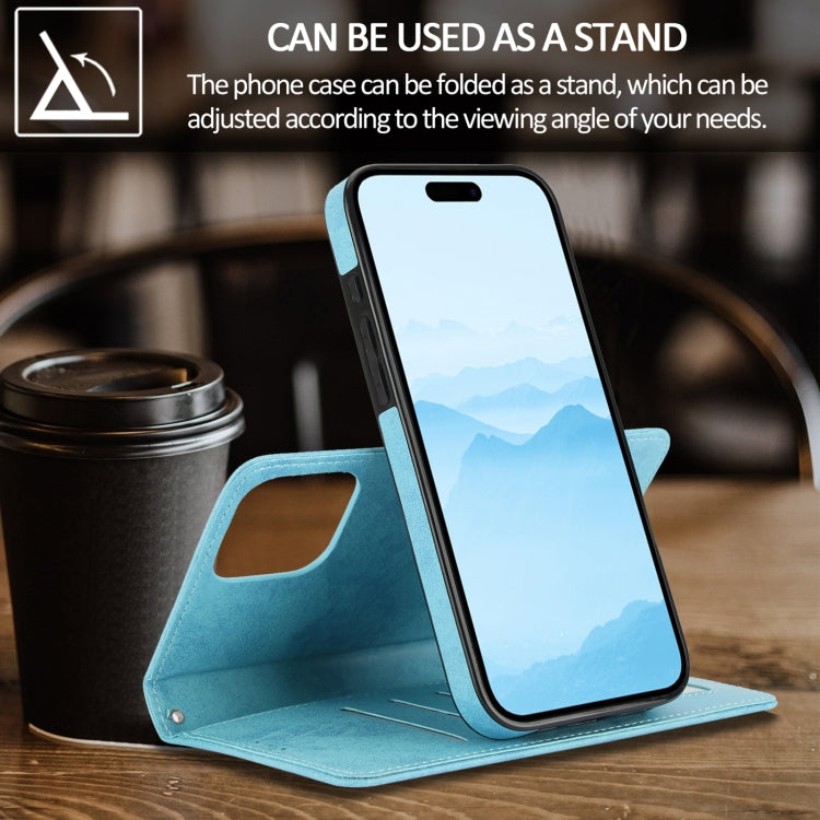 For iPhone 16 Pro Max 2 in 1 Detachable Phone Leather Case(Blue) - iPhone 16 Pro Max Cases by buy2fix | Online Shopping UK | buy2fix