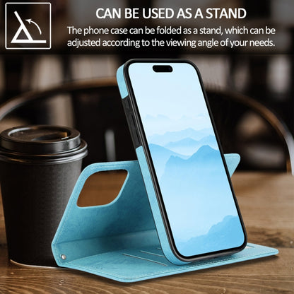 For iPhone 16 Pro Max 2 in 1 Detachable Phone Leather Case(Blue) - iPhone 16 Pro Max Cases by buy2fix | Online Shopping UK | buy2fix