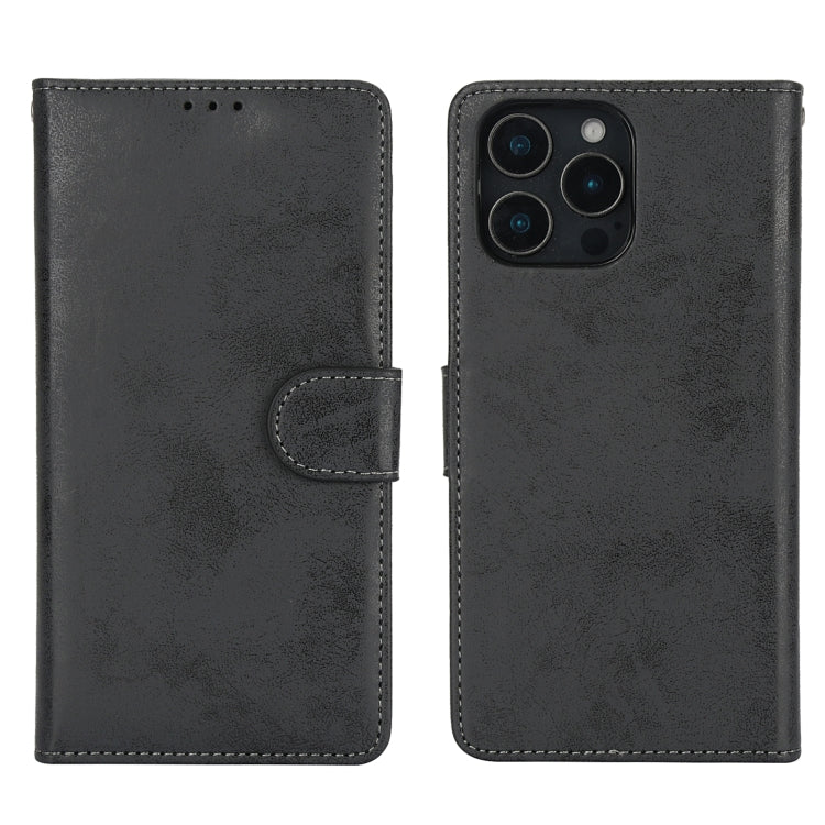 For iPhone 16 Pro Max 2 in 1 Detachable Phone Leather Case(Black) - iPhone 16 Pro Max Cases by buy2fix | Online Shopping UK | buy2fix