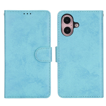 For iPhone 16 Plus 2 in 1 Detachable Phone Leather Case(Blue) - iPhone 16 Plus Cases by buy2fix | Online Shopping UK | buy2fix