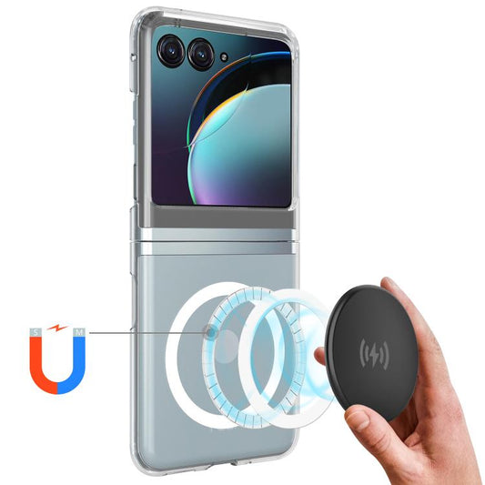 For Motorola Razr 50 / Razr 2024 Scratchproof PC Transparent MagSafe Phone Case - Motorola Cases by buy2fix | Online Shopping UK | buy2fix