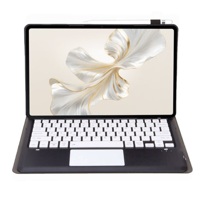 For Honor Pad 9 AH19-A TPU Ultra-thin Detachable Bluetooth Keyboard Tablet Leather Case with Touchpad(Black + White) by buy2fix