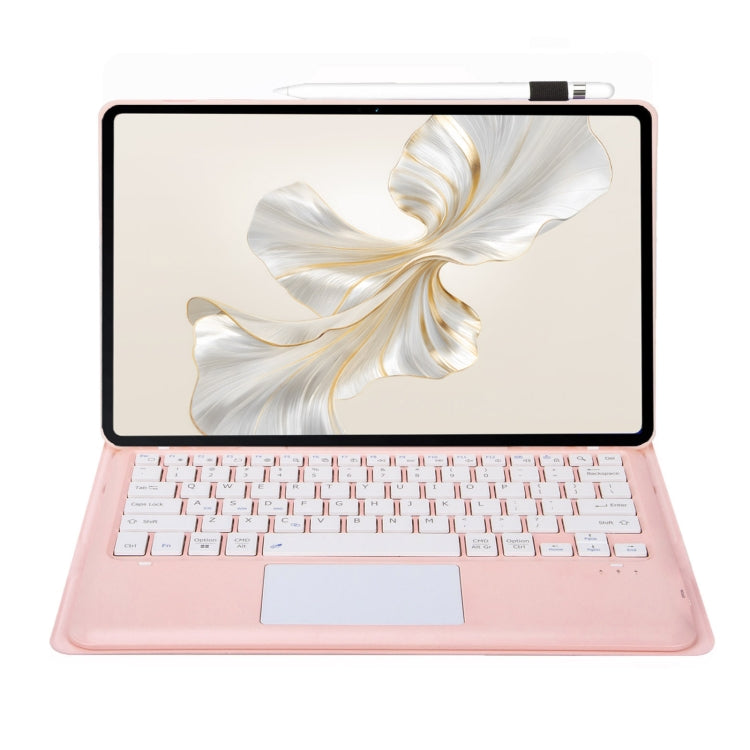For Honor Pad 9 AH19-A TPU Ultra-thin Detachable Bluetooth Keyboard Tablet Leather Case with Touchpad(Pink) by buy2fix