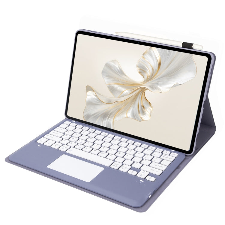 For Honor Pad 9 AH19-A TPU Ultra-thin Detachable Bluetooth Keyboard Tablet Leather Case with Touchpad(Purple) by buy2fix