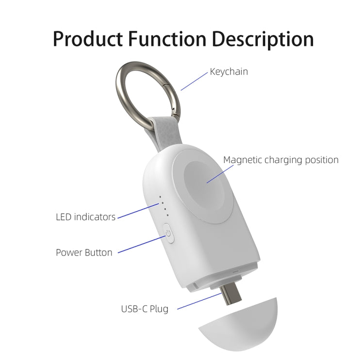 For Apple Watch / AirPods Series U16 Portable Magnetic Wireless Charger(White) by buy2fix