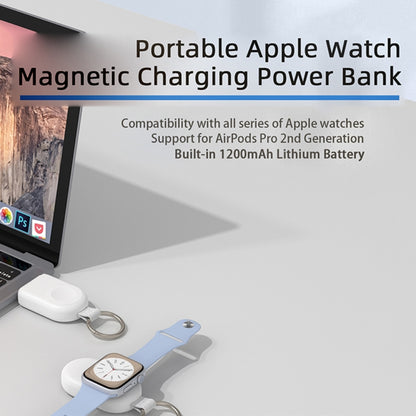 For Apple Watch / AirPods Series U16 Portable Magnetic Wireless Charger(White) by buy2fix