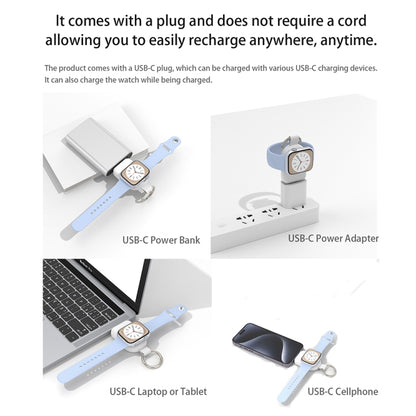 For Apple Watch / AirPods Series U16 Portable Magnetic Wireless Charger(White) by buy2fix