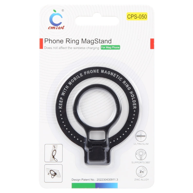 CPS-050 Adhesive MagSafe Magnetic Ring Phone Ring Holder(Black) - Ring Holder by buy2fix | Online Shopping UK | buy2fix