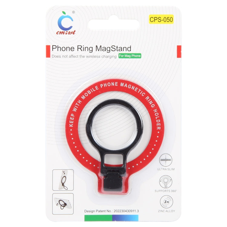 CPS-050 Adhesive MagSafe Magnetic Ring Phone Ring Holder(Red) - Ring Holder by buy2fix | Online Shopping UK | buy2fix