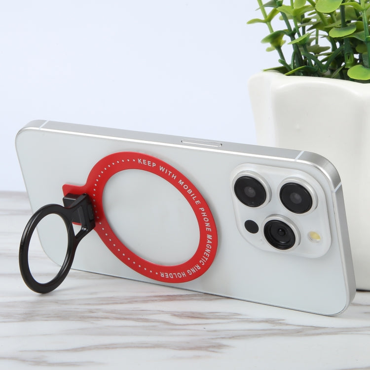CPS-050 Adhesive MagSafe Magnetic Ring Phone Ring Holder(Red) - Ring Holder by buy2fix | Online Shopping UK | buy2fix