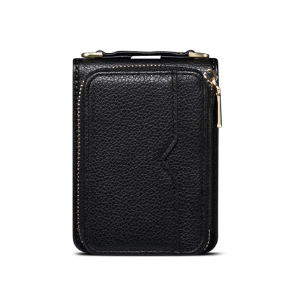 For Samsung Galaxy Z Flip5 Folding Leather Phone Case with Long Lanyard(Black) - Galaxy Z Flip5 Cases by buy2fix | Online Shopping UK | buy2fix