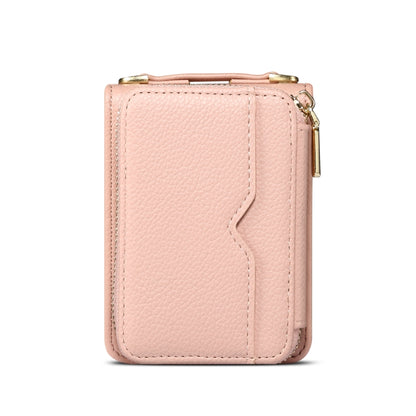 For Samsung Galaxy Z Flip4 Folding Leather Phone Case with Long Lanyard(Rose Gold) - Galaxy Z Flip4 5G Cases by buy2fix | Online Shopping UK | buy2fix